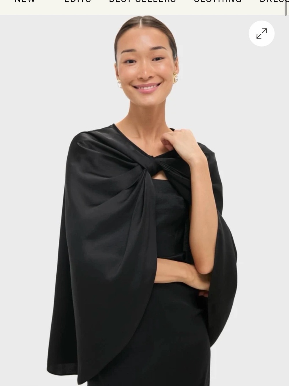 Tuckernuck Black Satin Mountbatten Cape- NWT